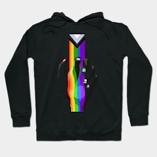 Pride hand with flag nails (1) Hoodie